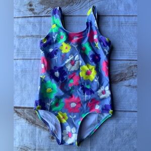 H&M Purple Floral One Piece Swimsuit Size 5T